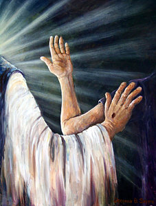 227x300 Jesus Hands Paintings - Jesus Hand Painting