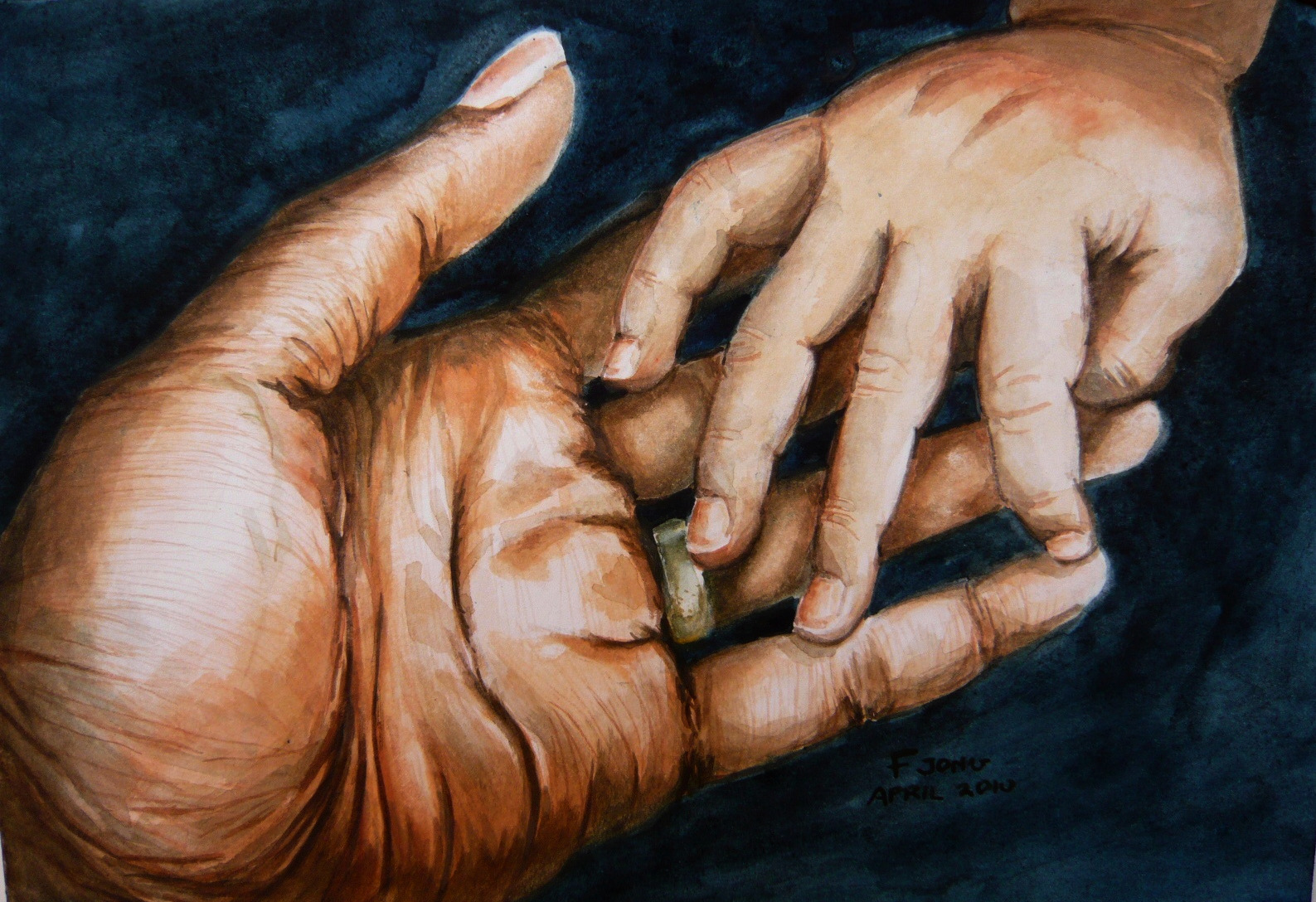 1587x1088 Leading A Hand A Painting A Week - Jesus Hand Painting