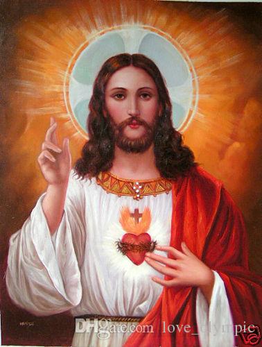 378x500 Framed,christ Jesus Portrait ,pure Handpainted Wall Decor Art Oil - Jesus Hand Painting