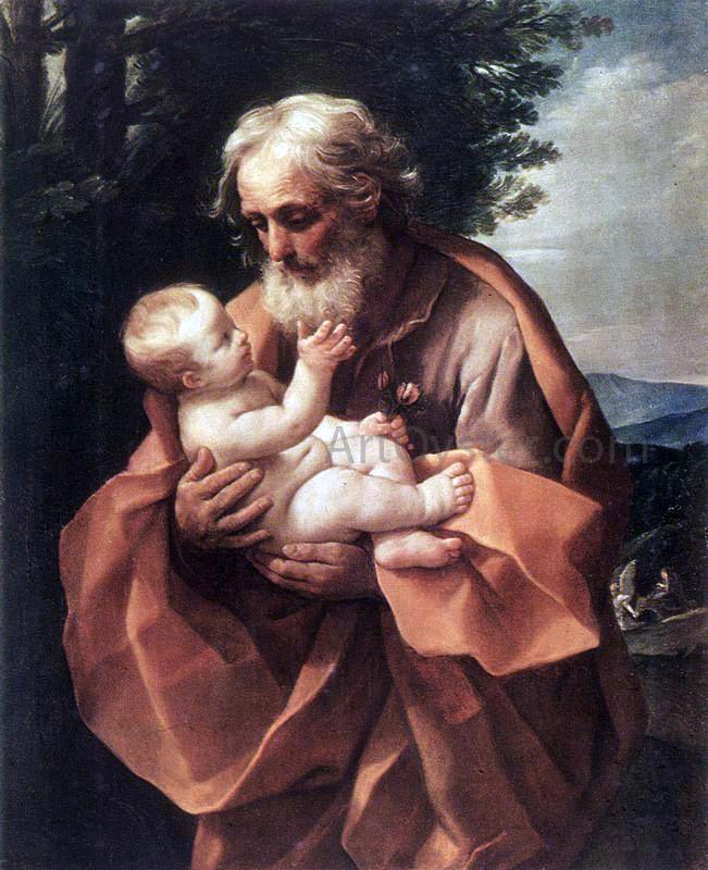 651x800 Guido Reni St Joseph With The Infant Jesus Oil Painting Oil - Jesus Hand Painting
