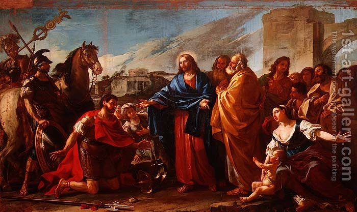 700x417 The Centurion Kneeling - Jesus Healing Painting