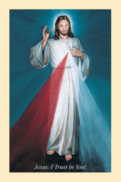 400x600 Hyla Divine Mercy On Canvas - Jesus I Trust In You Original Painting