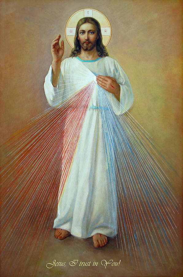 596x900 Divine Mercy - Jesus I Trust In You Original Painting
