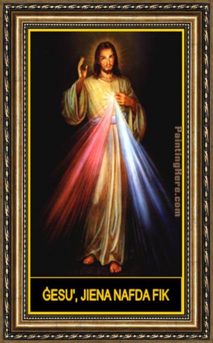 431x694 Unknown Artist Jesus, I Trust In You Framed Painting For Sale - Jesus I Trust In You Painting