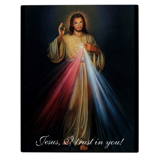540x540 Divine Mercy Jesus I Trust In You! 8x10 With Easel Plaque - Jesus I Trust In You Painting