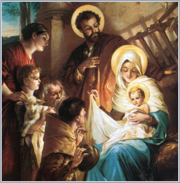 603x612 Nativity Of Jesus Christ - Jesus In A Manger Painting