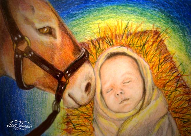 650x464 Stunning Jesus In Manger Artwork For Sale On Fine Art Prints - Jesus In Manger Painting