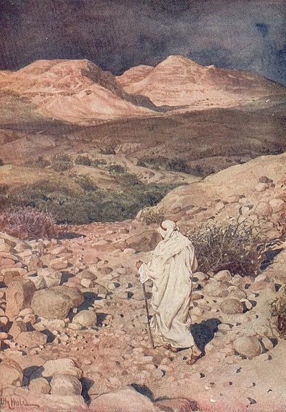 416x599 Lent Following Jesus Into The Wilderness - Jesus In The Desert Painting