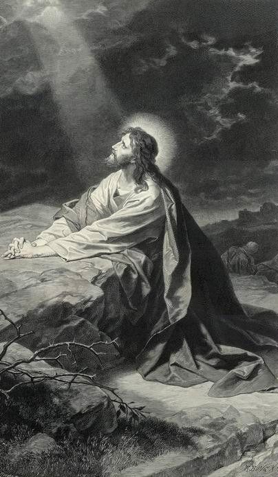 404x694 Jesus Praying In The Garden Of Gethsemane. So As He Prayed, We - Jesus In The Garden Of Gethsemane Painting