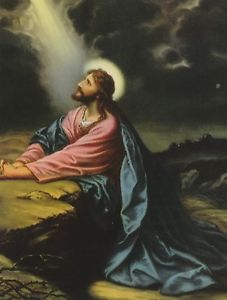 227x300 Postcard Jesus Prays - Jesus In The Garden Painting