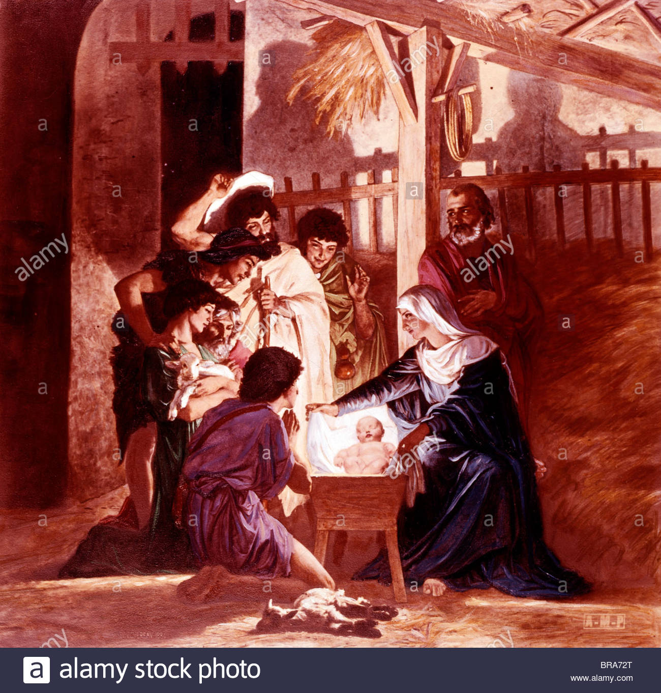 1300x1362 Painting By Bouguereau Adoration Of The Shepherds Nativity Manger - Jesus In The Manger Painting