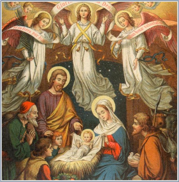 603x612 The Solemnity Of The Birth Of Jesus Christ - Jesus In The Manger Painting