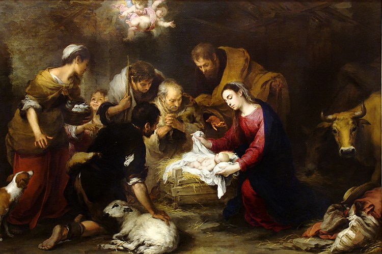 750x499 The Birth Of Jesus In Art 20 Gorgeous Paintings Of The Nativity - Jesus In The Manger Painting