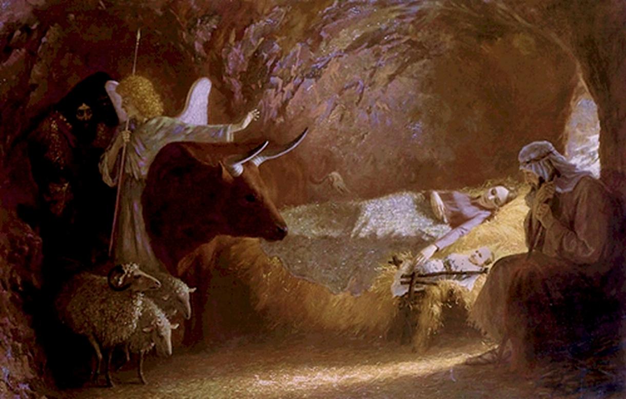 1220x778 The Savior Of The World Is Born Doctrinal Homily Outline - Jesus In The Manger Painting