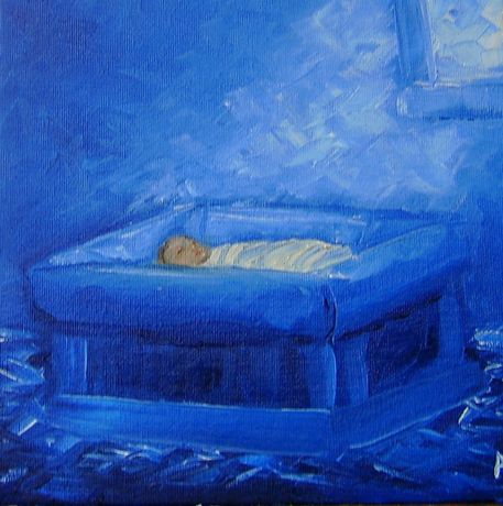 457x460 Baby Jesus Beautiful Photos - Jesus In The Manger Painting