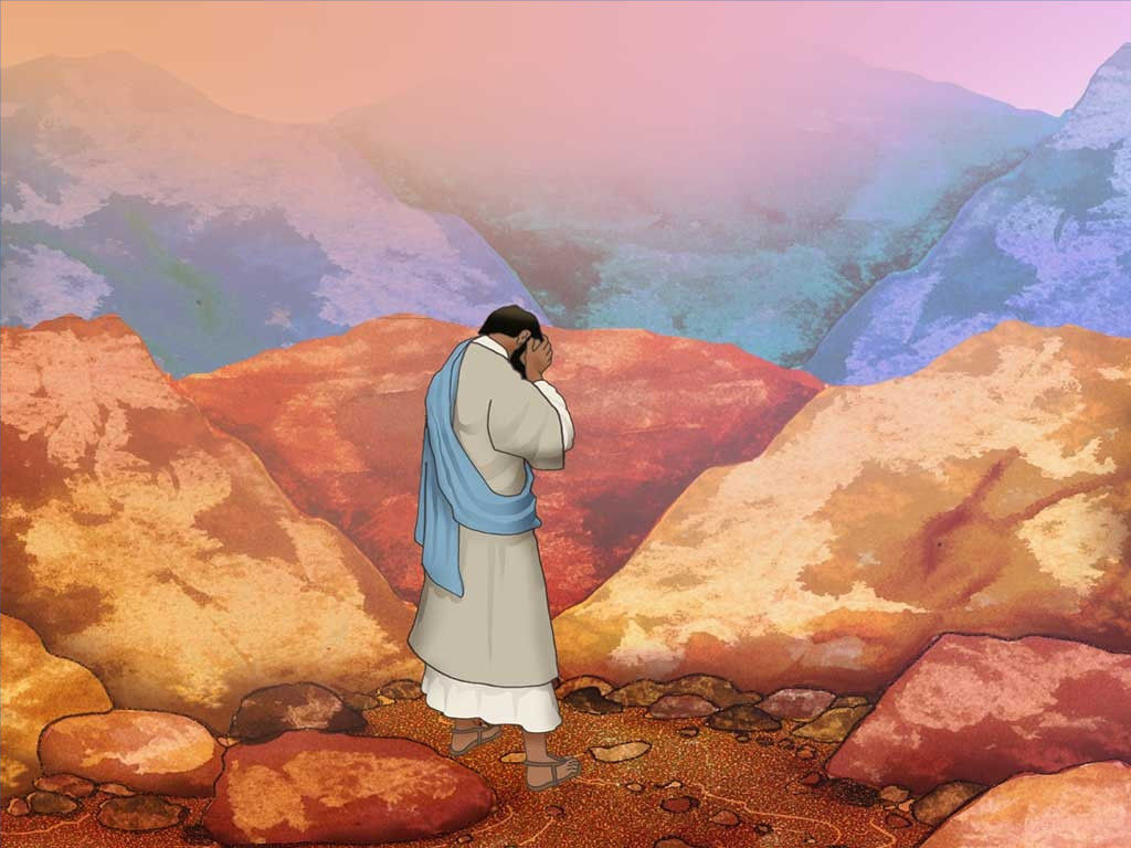 1024x768 Free Bible Images Jesus Spends 40 Days In The Wilderness And Is - Jesus In The Wilderness Painting
