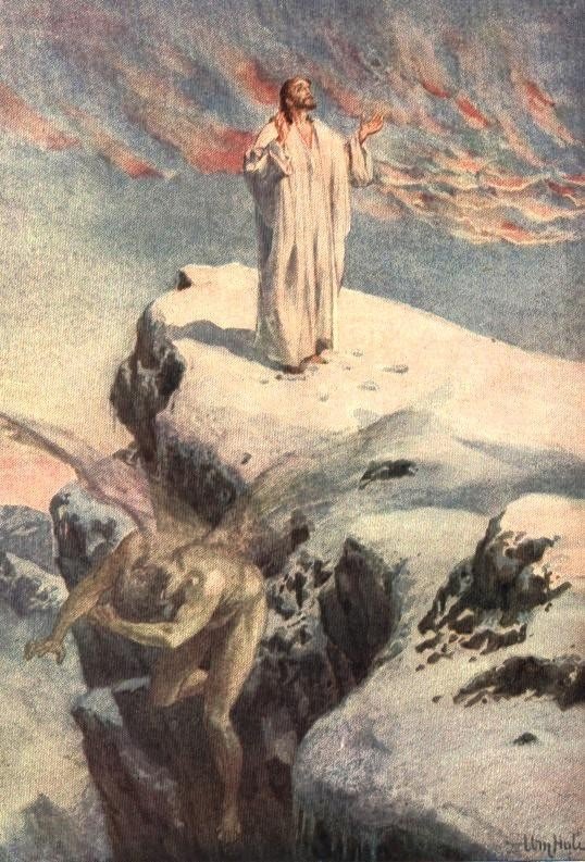 538x793 Icons Amp Imagery The Temptation Of Christ On The Mountain - Jesus In The Wilderness Painting