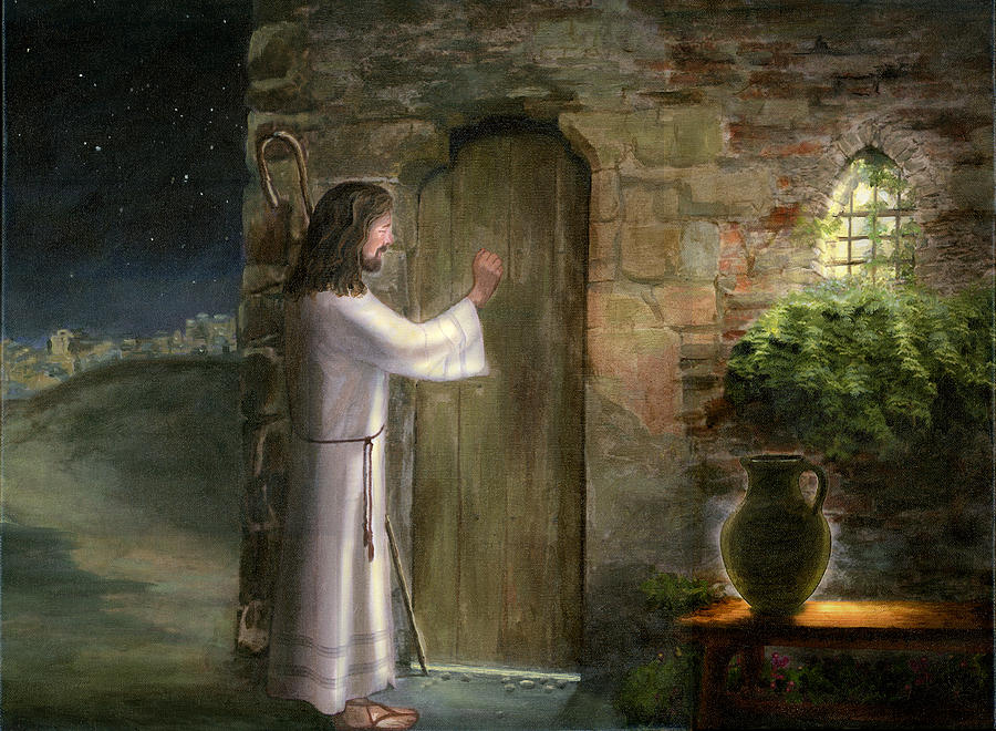 900x660 Jesus Knocking At The Door Painting By Cecilia Brendel - Jesus Knocking At The Door Painting