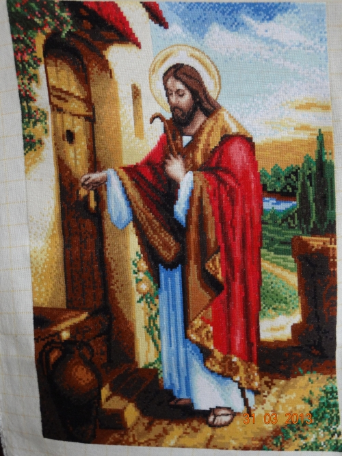 500x666 Gobelin Jesus Knocking On The Door - Jesus Knocking At The Door Painting