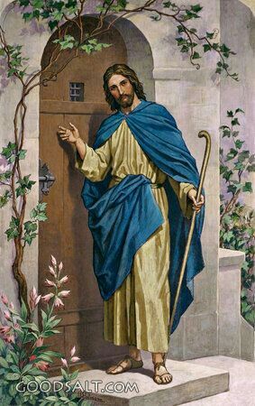 283x450 Estou Porta Catholic Art Lord, Religion - Jesus Knocking At The Door Painting Artist