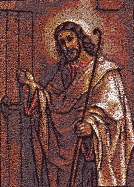 431x600 Advanced Embroidery Designs - Jesus Knocking At The Door Painting Artist