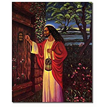 350x350 Forgive Them Father ( Crucifixion, Jesus, Religious - Jesus Knocking At The Door Painting Artist
