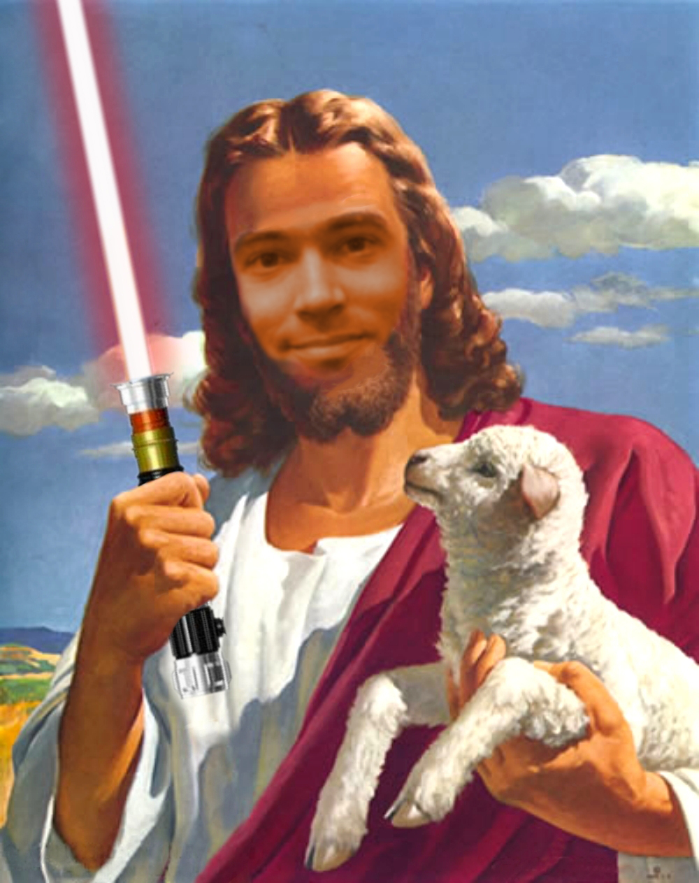 1000x1264 Jedisus Sabes Wulf Solter - Jesus Lamb Painting