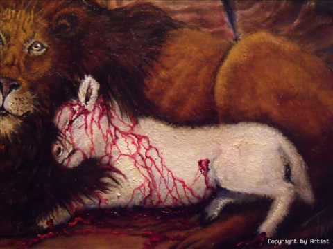 480x360 Jesus The Lion And Lamb - Jesus Lamb Painting