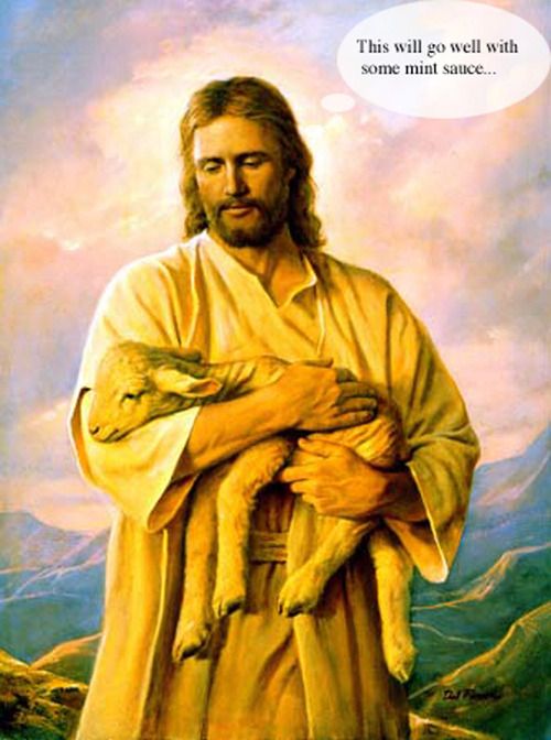 500x672 Jesus Lamb Mint Jelly Church Humor - Jesus Lamb Painting