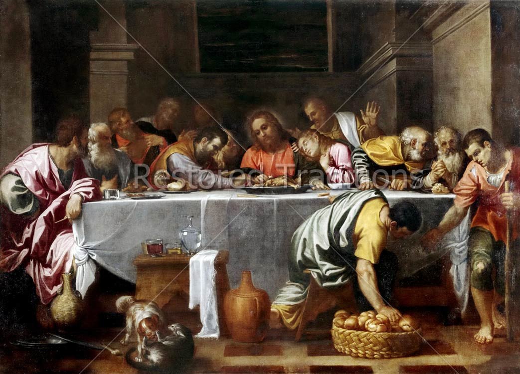1043x750 Stock Art The Last Supper Of Jesus And His Apostles On Holy Thursday - Jesus Last Supper Painting