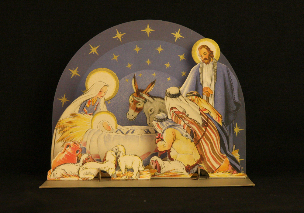 1000x702 Nativity - Jesus Manger Painting