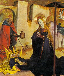 220x263 Nativity Of Jesus In Art - Jesus Manger Painting