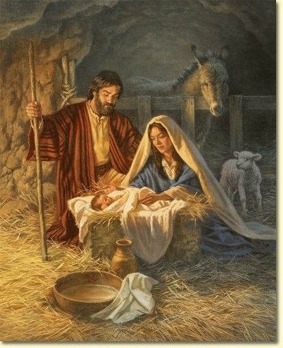413x509 Three Comings Of Jesus Christ Letterpile - Jesus Manger Painting