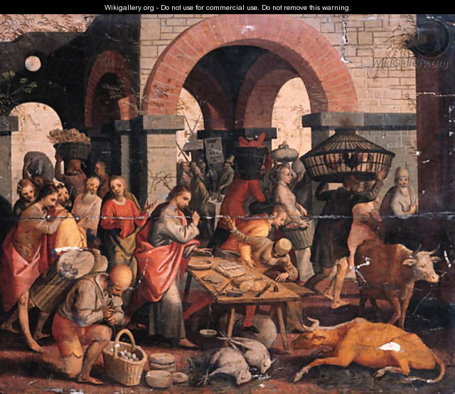 640x555 Christ Driving The Money Changers From The Temple - Jesus Money Changers Painting