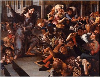 350x270 Cleansing Of The Temple - Jesus Money Changers Painting