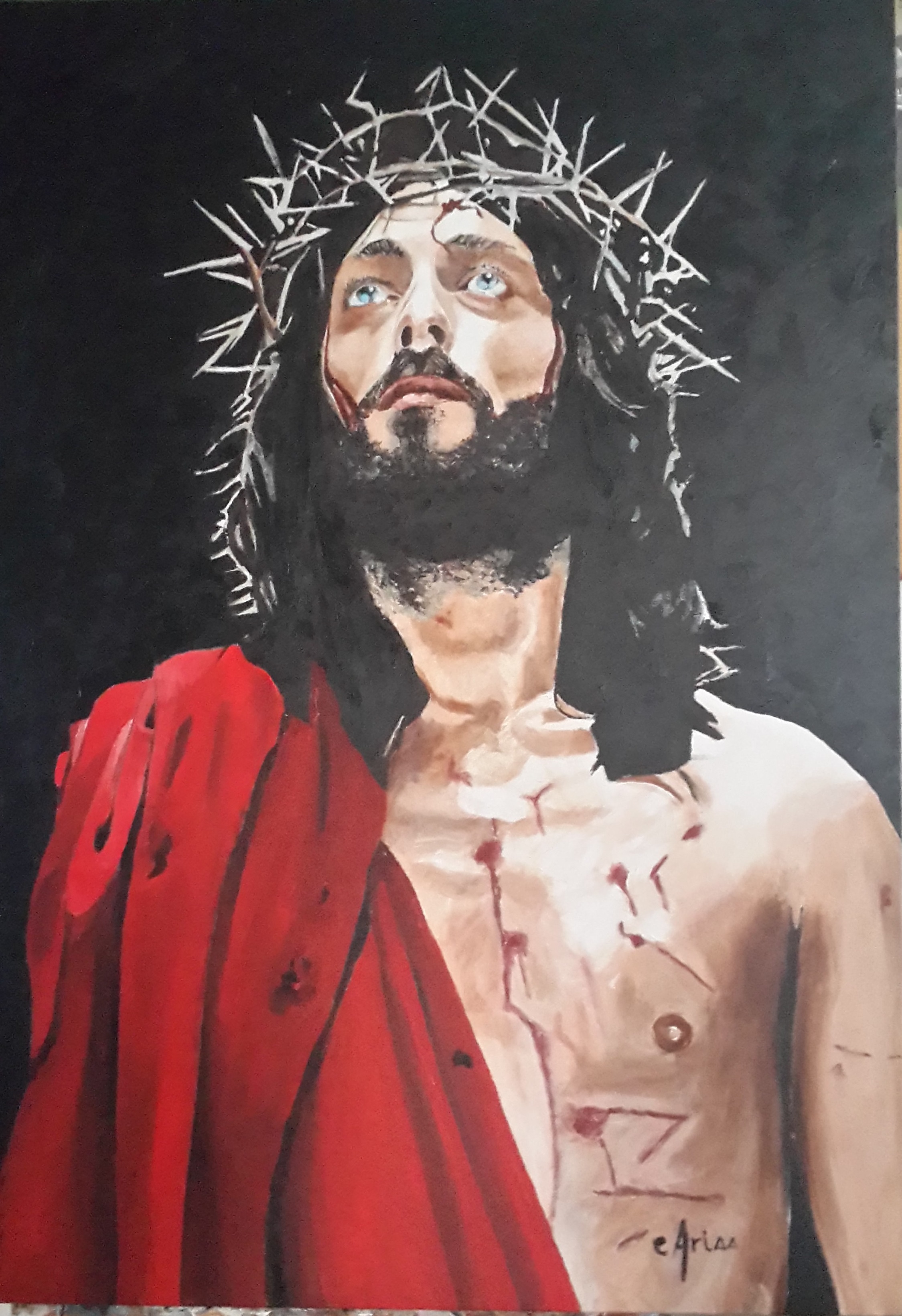 2249x3281 Jesus Of Nazareth Elie Ariss Paintings - Jesus Of Nazareth Painting