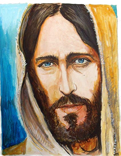 425x548 Jesus Of Nazareth Original Signed Art Print Painting - Jesus Of Nazareth Painting