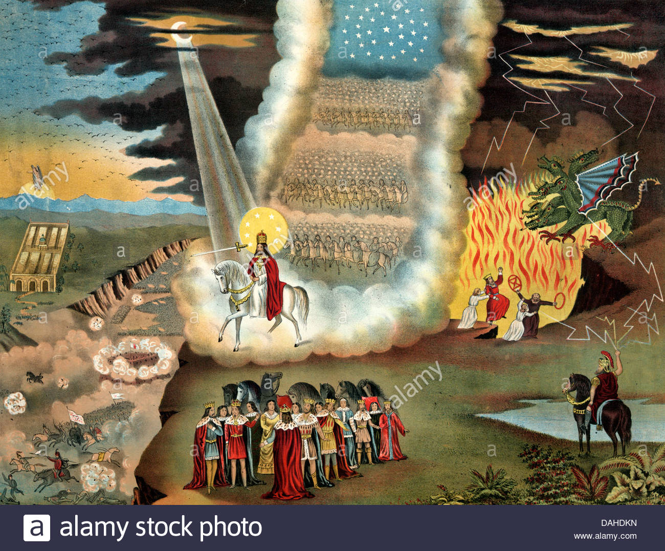 1300x1076 Messiah - Jesus On A White Horse Painting