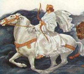 276x243 Two White Horses, Two Very Different Riders And Times - Jesus On A White Horse Painting