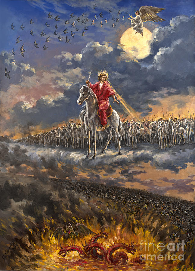 648x900 Armageddon The Rider On The White Horse Painting By The Decree - Jesus On A White Horse Painting