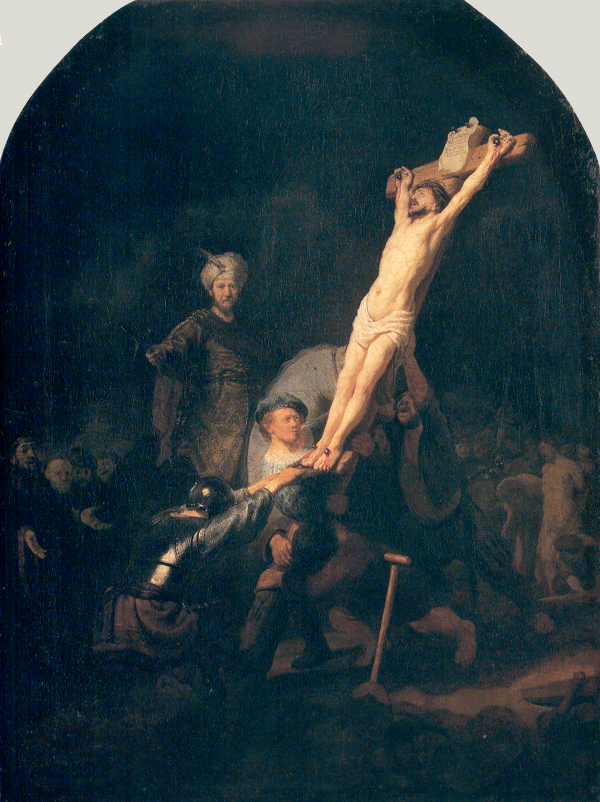 600x802 Epph Rembrandt's Raising Of The Cross (C.1633) - Jesus On Cross Famous Painting