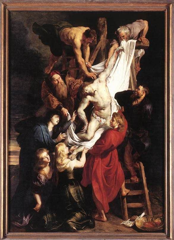 586x808 Jesus Lifted Down Cross Famous Paintings - Jesus On Cross Famous Painting