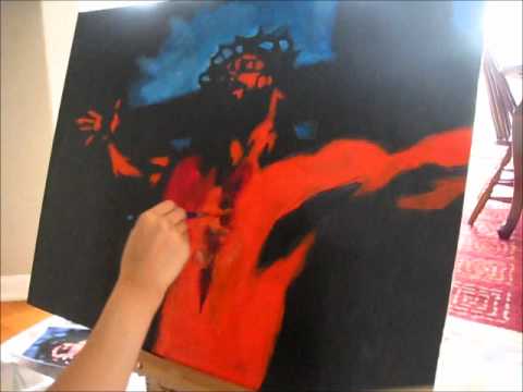 480x360 Love On A Cross - Jesus On The Cross Painting