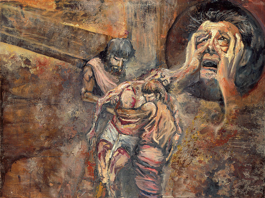 900x672 The Body Of Jesus Is Taken Down From The Cross Painting By - Jesus On The Cross Painting