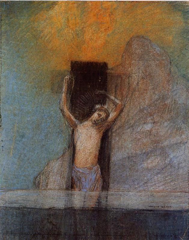 629x800 Christ On The Cross Painting Odilon Redon Oil Painting - Jesus On The Cross Painting