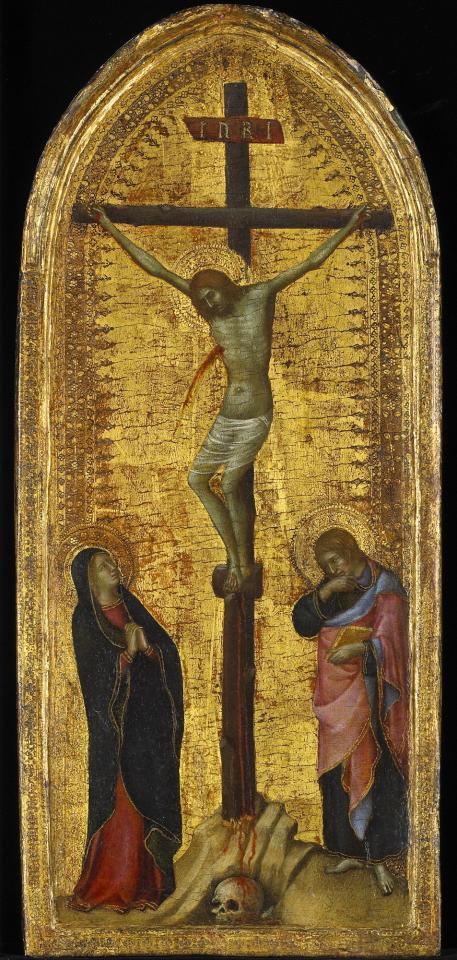 457x960 Christ On The Cross Between The Virgin And Saint John The Frick - Jesus On The Cross Painting Famous