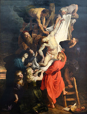 300x392 The Descent From The Cross (Rubens) - Jesus On The Cross Painting Famous