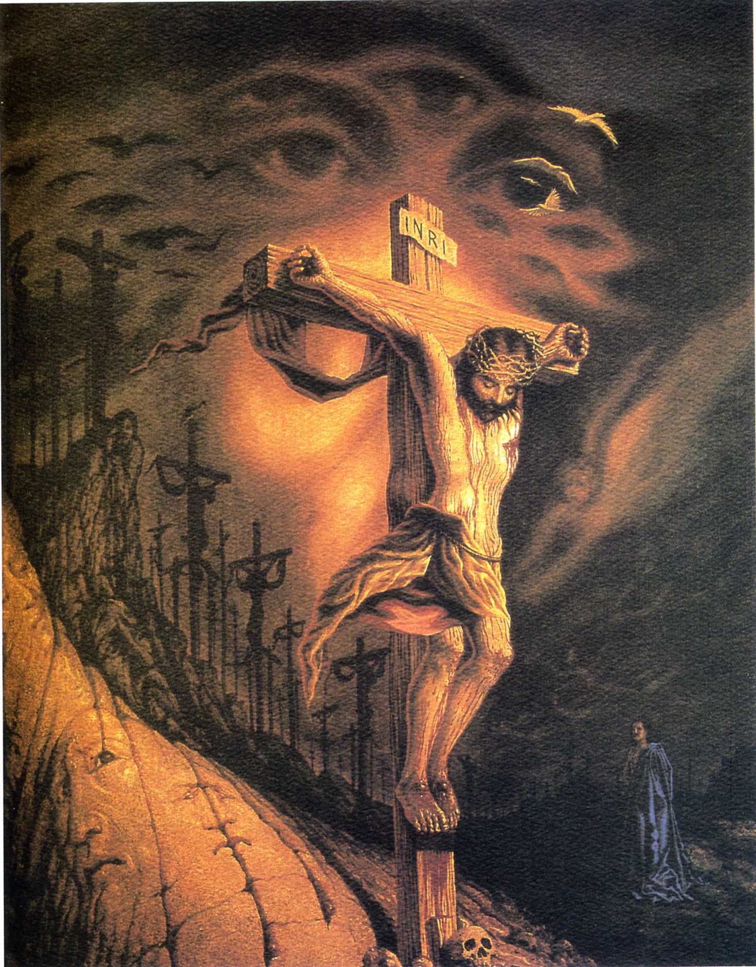 1470x1881 The Hidden Faces Of Octavio Ocampo's Illusion Art Art - Jesus On The Cross Painting Famous