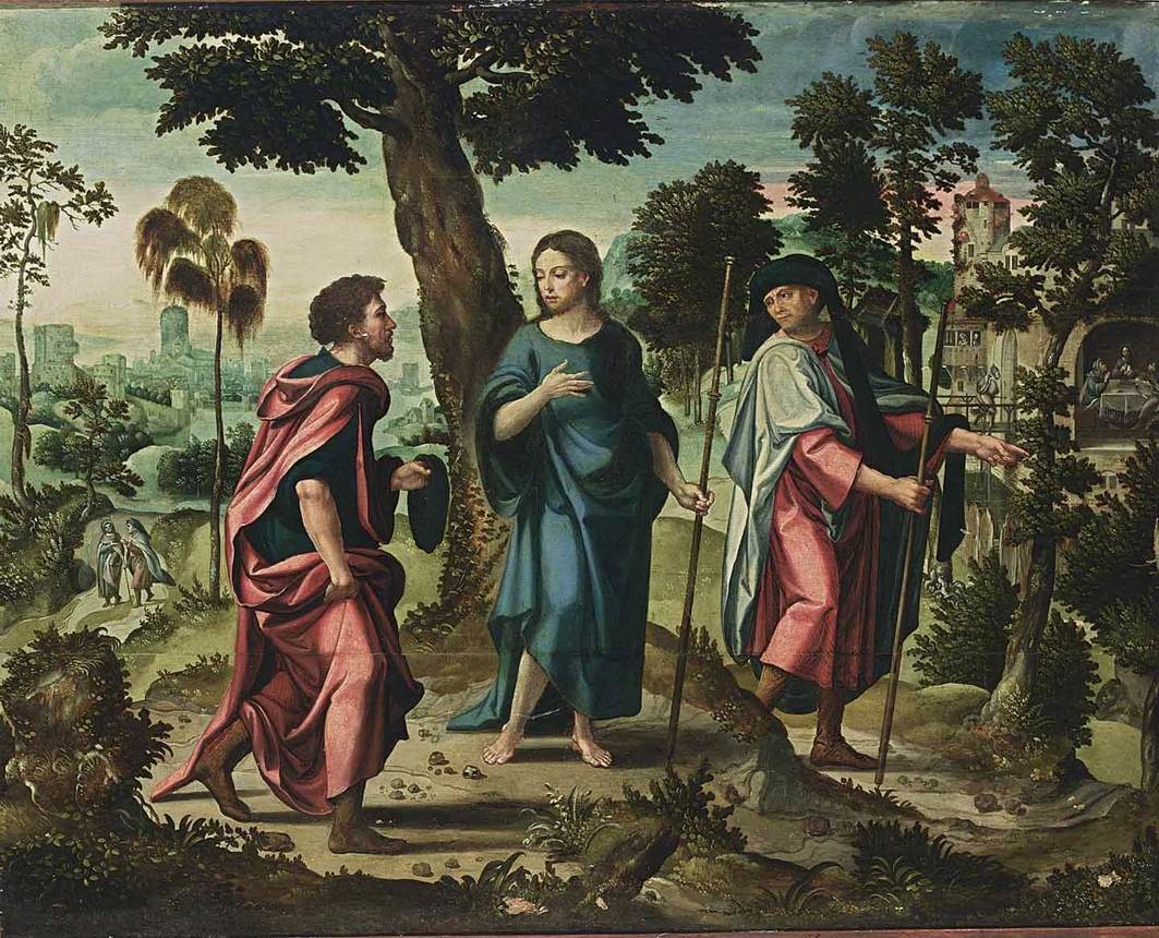 1063x860 Jesus On The Road To Emmaus - Jesus On The Road To Emmaus Painting