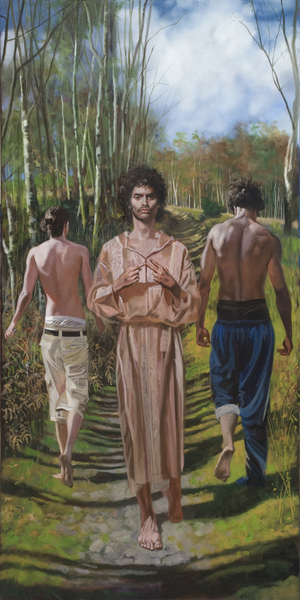 300x600 On The Road To Emmaus Durand 21st Century Paintings - Jesus On The Road To Emmaus Painting